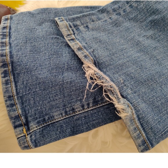 Marciano Vintage 90s Y2K Bootcut Distressed Detroyed Denim Jeans Size 32 - Picture 14 of 15